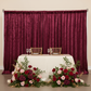 Velvet 18ft H x 52" W Drape/Backdrop Curtain Panel - Burgundy for sweetheart table reception 
