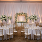 Velvet 18ft H x 52" W Drape/Backdrop Curtain Panel - White for white wedding reception indoor