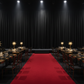 corporate award ceremony with the use  of Velvet 20ft H x 52" W Drape/Backdrop Curtain Panel - Black