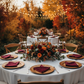 autumn garden celebration with Velvet 20"x20" Linen Napkin - Burgundy