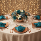 Velvet 20"x20" Linen Napkin - Peacock Teal