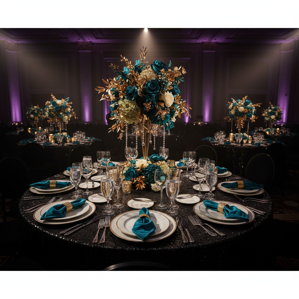 Velvet 20"x20" Linen Napkin - Peacock Teal