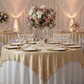 Velvet 85"x85" Square Tablecloth Table Overlay - Champagne | tablecloth | charger plate | dinner plate | wine goblet |