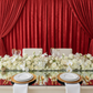 Velvet 8ft H x 52" W Drape/Backdrop Curtain Panel - Red for elegant valentines table setting 