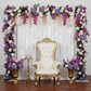 Velvet 8ft H x 52" W Drape/Backdrop Curtain Panel - White | uprights | bases | crossbar | flower premade arch |