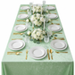 Velvet 90"x132" Rectangular Tablecloth - Mint Green