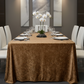 corporate dinner with Velvet 90"x132" Rectangular Tablecloth - Mocha Brown