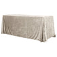 Velvet 90"x132" Rectangular Tablecloth Taupe angled view