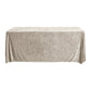 Velvet 90"x132" Rectangular Tablecloth Taupe full -view