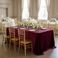 Cabernet rectangular velvet ballroom wedding