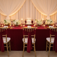 birthday dinner with Velvet 90"x156" Rectangular Tablecloth - Cabernet