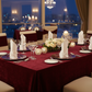 fine dining with Velvet 90"x156" Rectangular Tablecloth - Cabernet