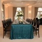 Velvet 90"x156" Rectangular Tablecloth - Dark Turquoise