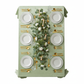 top view of Velvet 90"x156" Rectangular Tablecloth - Sage Green