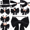 Velvet Giant Bow for Backdrop Black assembly steps infographic