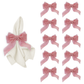 10 pc/pk Velvet Bow-Tie Napkin Ring Pink bundle