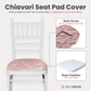 5 pcs/pk Velvet Spandex Chiavari Seat Pad Cover - Blush/Rose Gold
