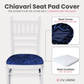 5 pcs/pk Velvet Spandex Chiavari Seat Pad Cover - Navy Blue
