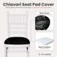 5 pcs/pk Velvet Spandex Chiavari Seat Pad Cover - Black
