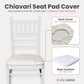 5 pcs/pk Velvet Spandex Chiavari Seat Pad Cover - Ivory

