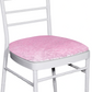 5 pcs/pk Velvet Spandex Chiavari Seat Pad Cover - Pink - CV Linens
