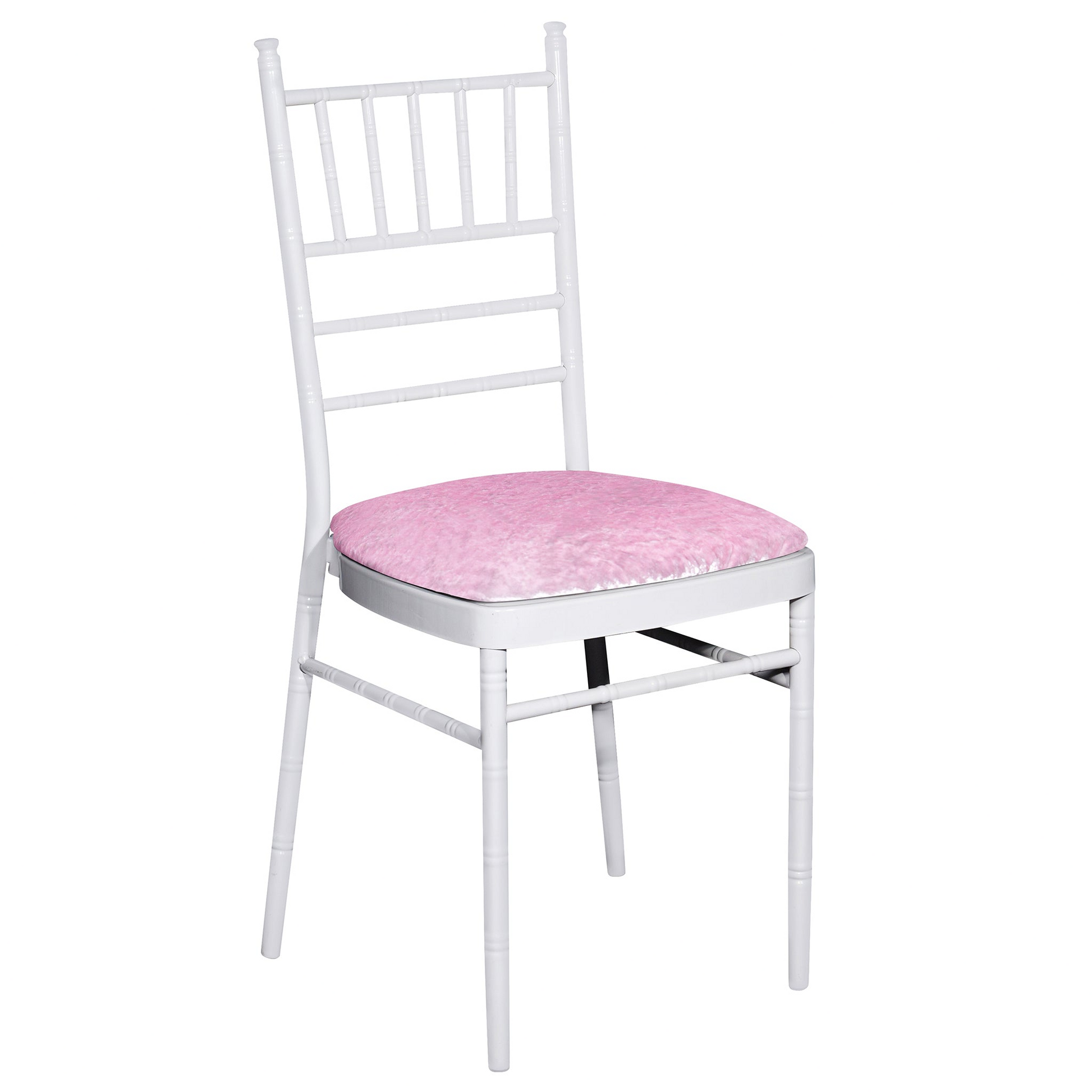5 pcs/pk Velvet Spandex Chiavari Seat Pad Cover - Pink - CV Linens