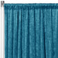 Velvet 16ft H x 52" W Drape/Backdrop Curtain Panel - Peacock Teal