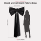 Velvet Giant Fabric Bow for Backdrop Black infographic height comparison