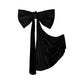 Velvet Giant Fabric Bow for Backdrop Black with the bow strand spread out