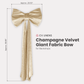 Velvet Giant Fabric Bow for Backdrop Champagne infographic
