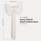 Velvet Giant Fabric Bow for Backdrop Ivory infographic
