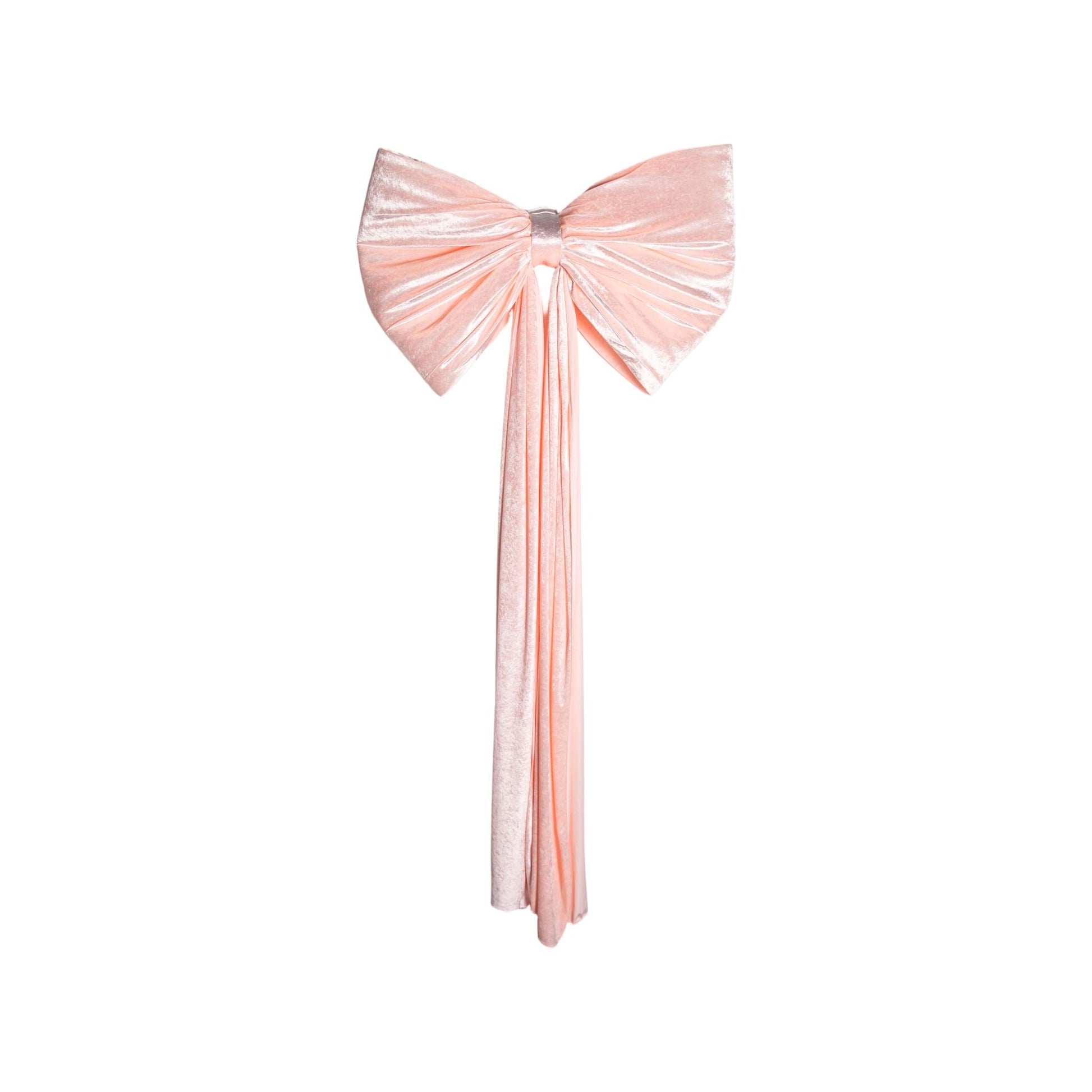 Velvet Giant Fabric Bow Backdrop Pastel Pink full view