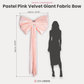 Velvet Giant Fabric Bow for Backdrop Pastel Pink infographic height comparison