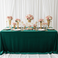 Velvet King 108"x156" Rectangular Tablecloth Emerald Green bridal shower table setting