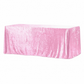 Velvet King 108"x156" Rectangular Tablecloth Pink angled view
