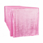 Velvet King 108"x156" Rectangular Tablecloth Pink end view
