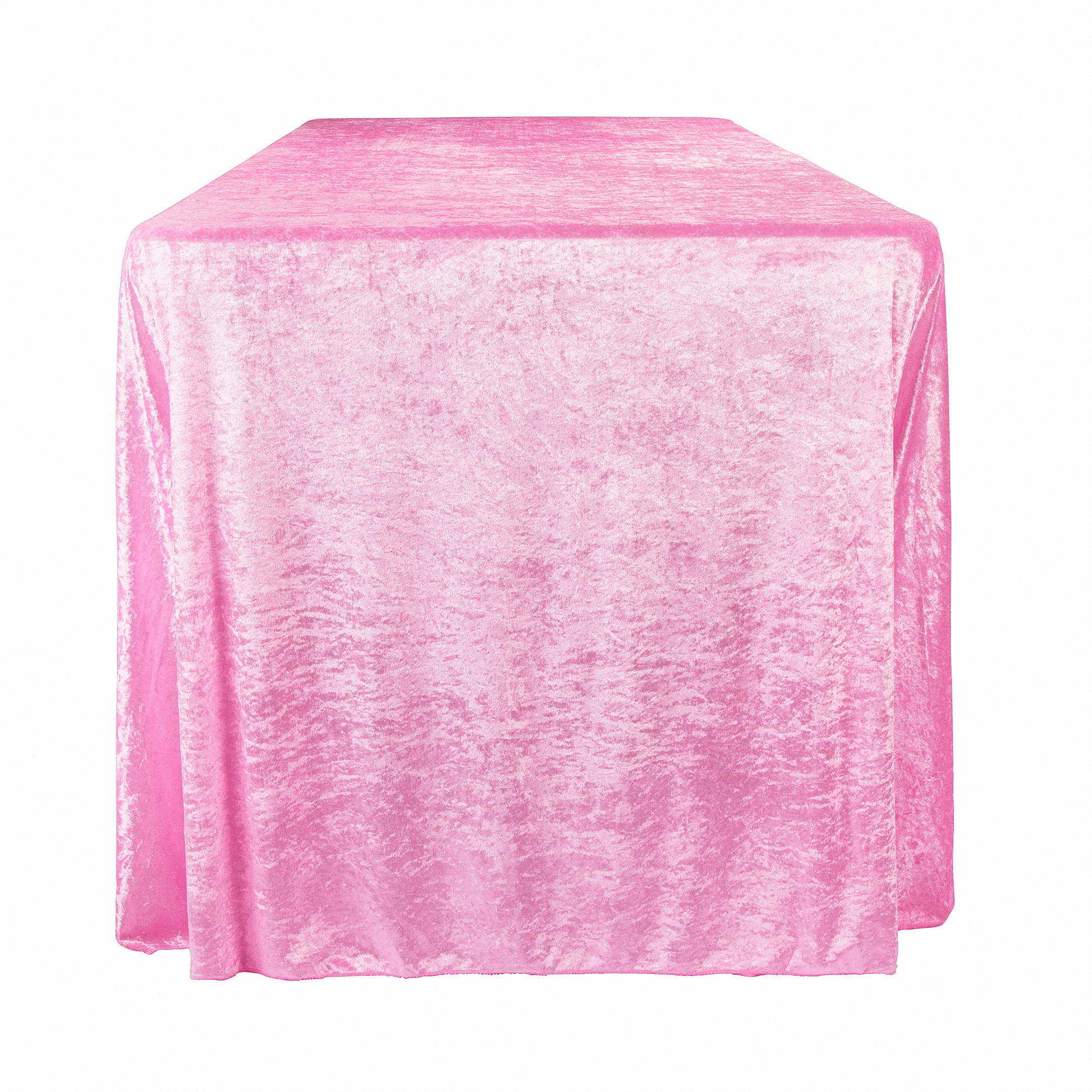 Velvet King 108"x156" Rectangular Tablecloth Pink - CV Linens
