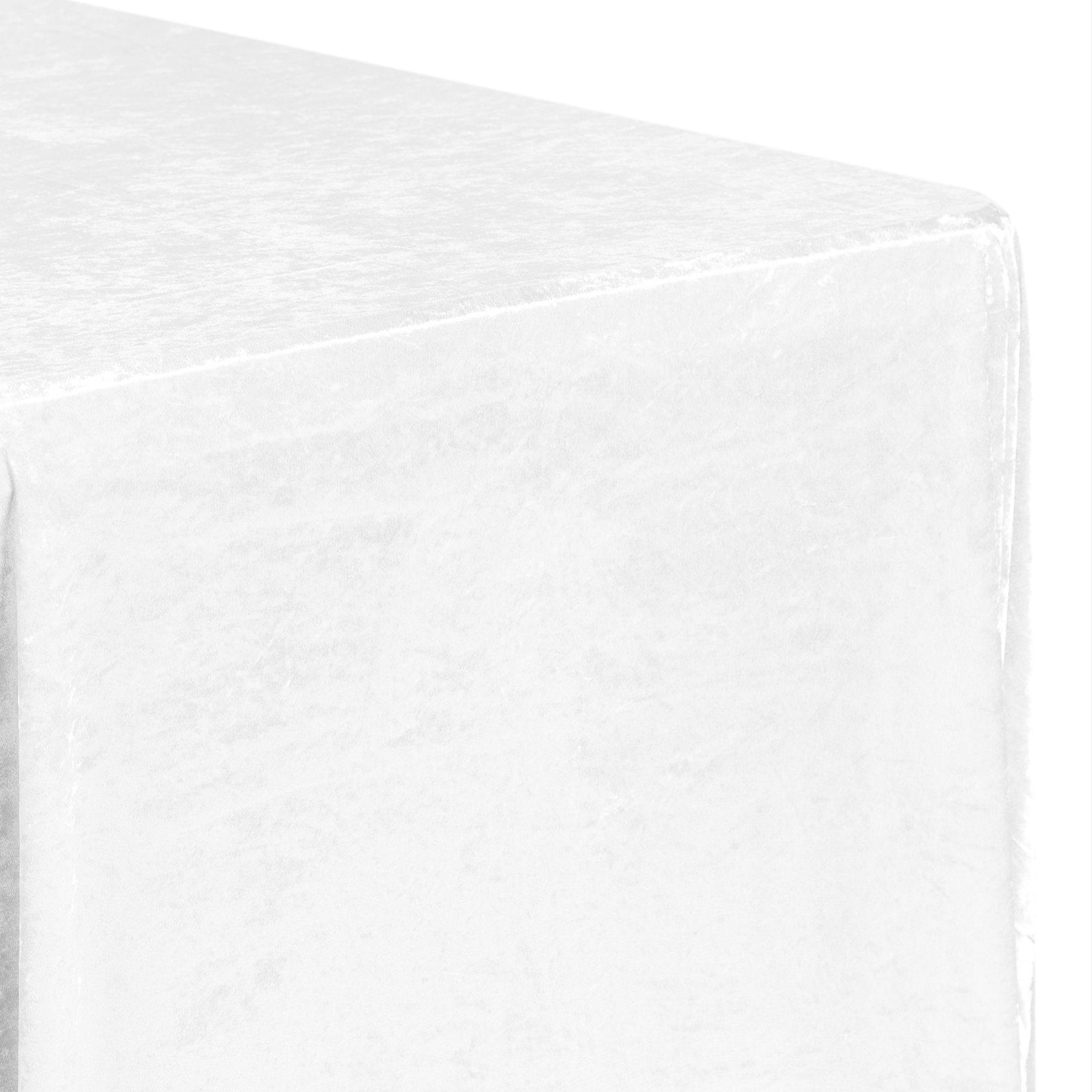 White Velvet Rectangular Tablecloth 