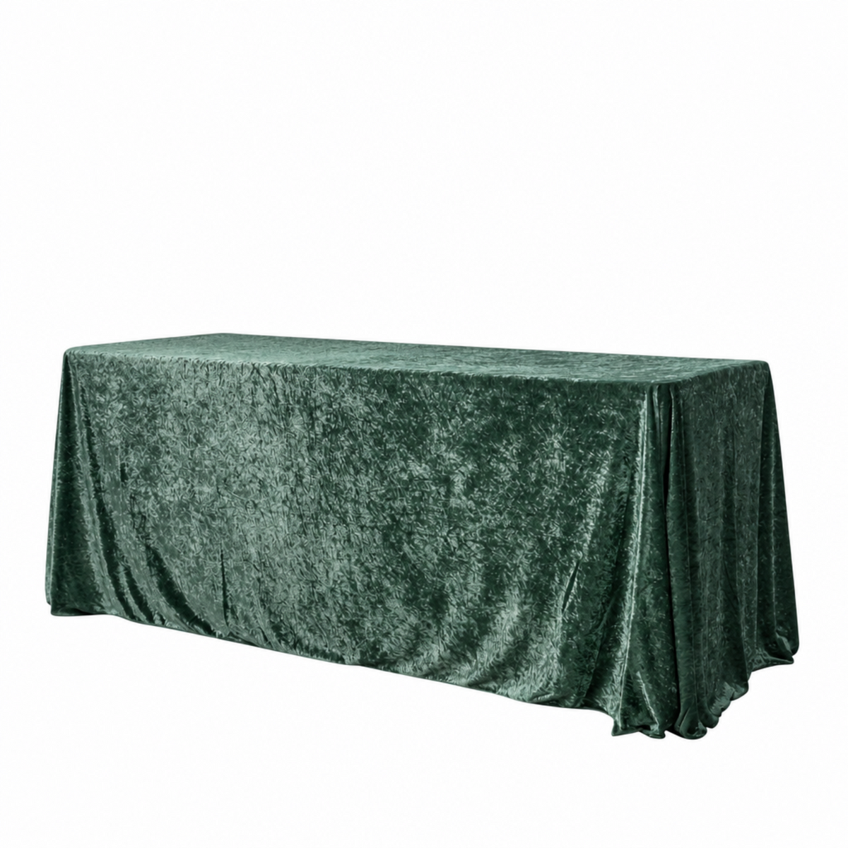 Velvet 90"x132" Rectangular Tablecloth Eucalyptus angled view
