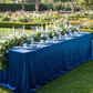 Royal Blue Velvet Rectangular Tablecloth - Outdoor Garden reception