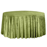 Velvet 132" Round Tablecloth - Dark Sage Green