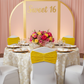 Velvet Ruffle Stretch Chair Band - Canary Yellow