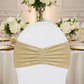 Velvet Ruffle Stretch Chair Band - Champagne close up detail 