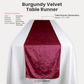 Velvet Table Runner Burgundy infographic