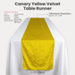 Velvet Table Runner Canary Yellow infographic
