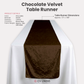 Velvet Table Runner Chocolate infographic
