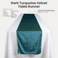 Velvet Table Runner Dark Turquoise infographic