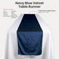 Velvet Table Runner Navy Blue infographic