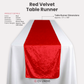 Velvet Table Runner Red infographic