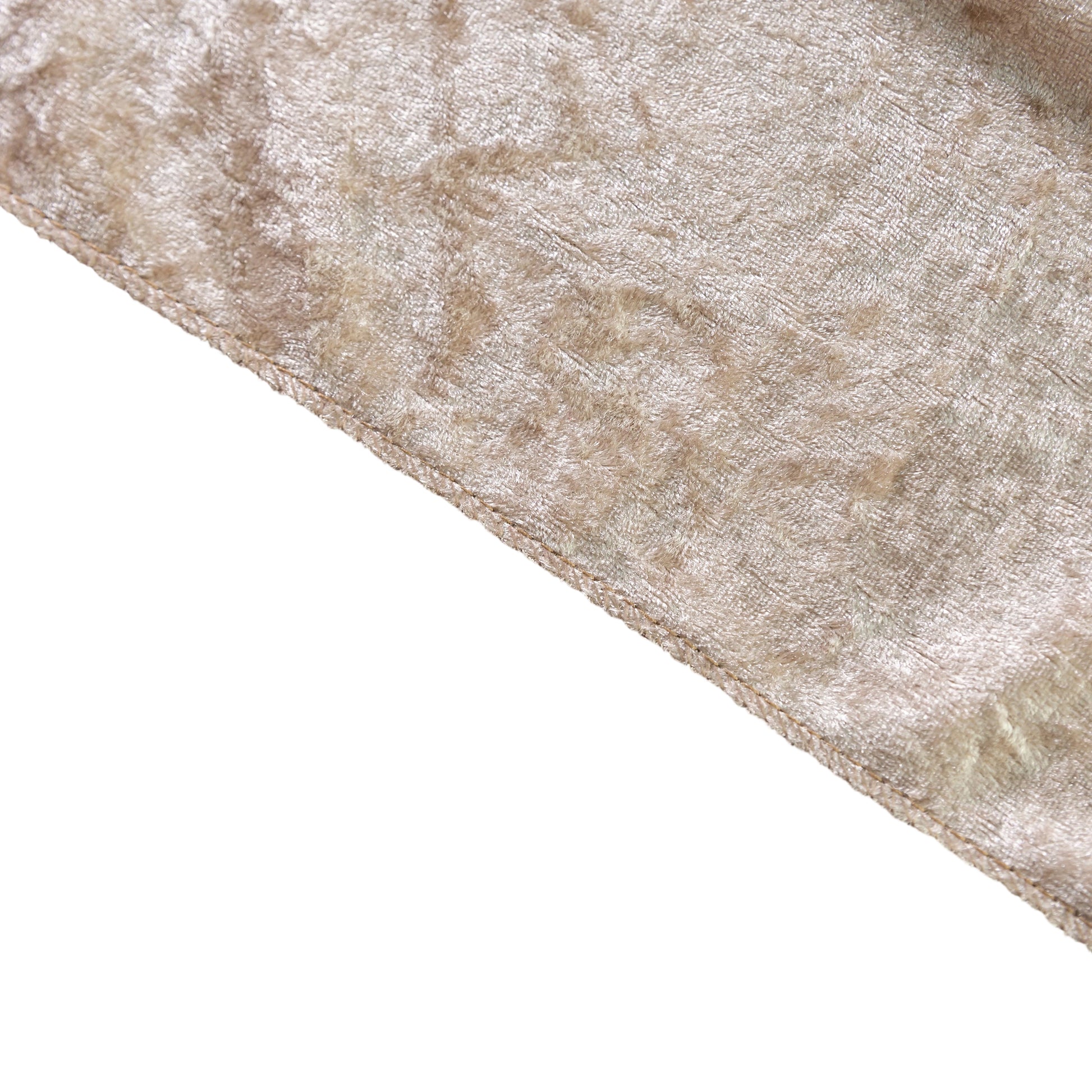 Velvet Table Runner Taupe serged edge finish